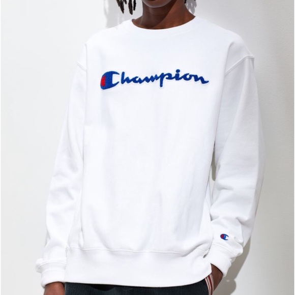champion sweatshirt mens white